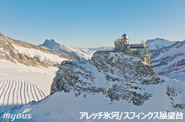 スフィンクス展望台アレッチ氷河絶景体験