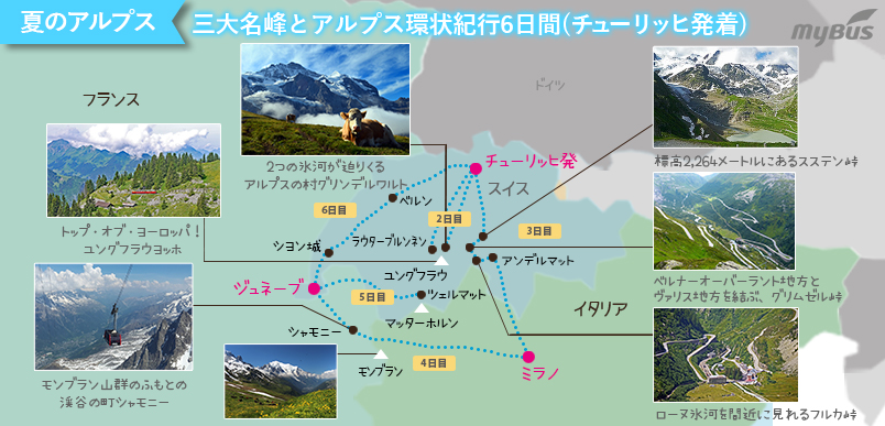 ツアー行程地図