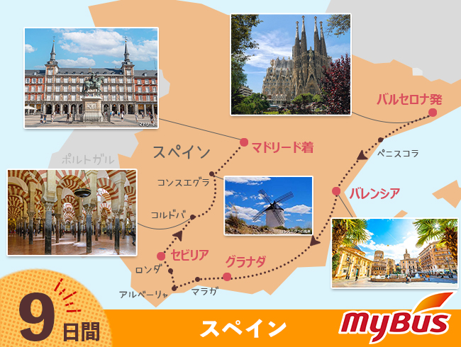 ツアー行程地図